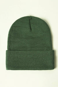 Winter Solid Color Cuff Knitted Beanie Hat