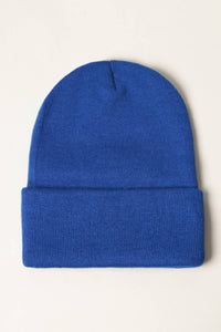 Winter Solid Color Cuff Knitted Beanie Hat