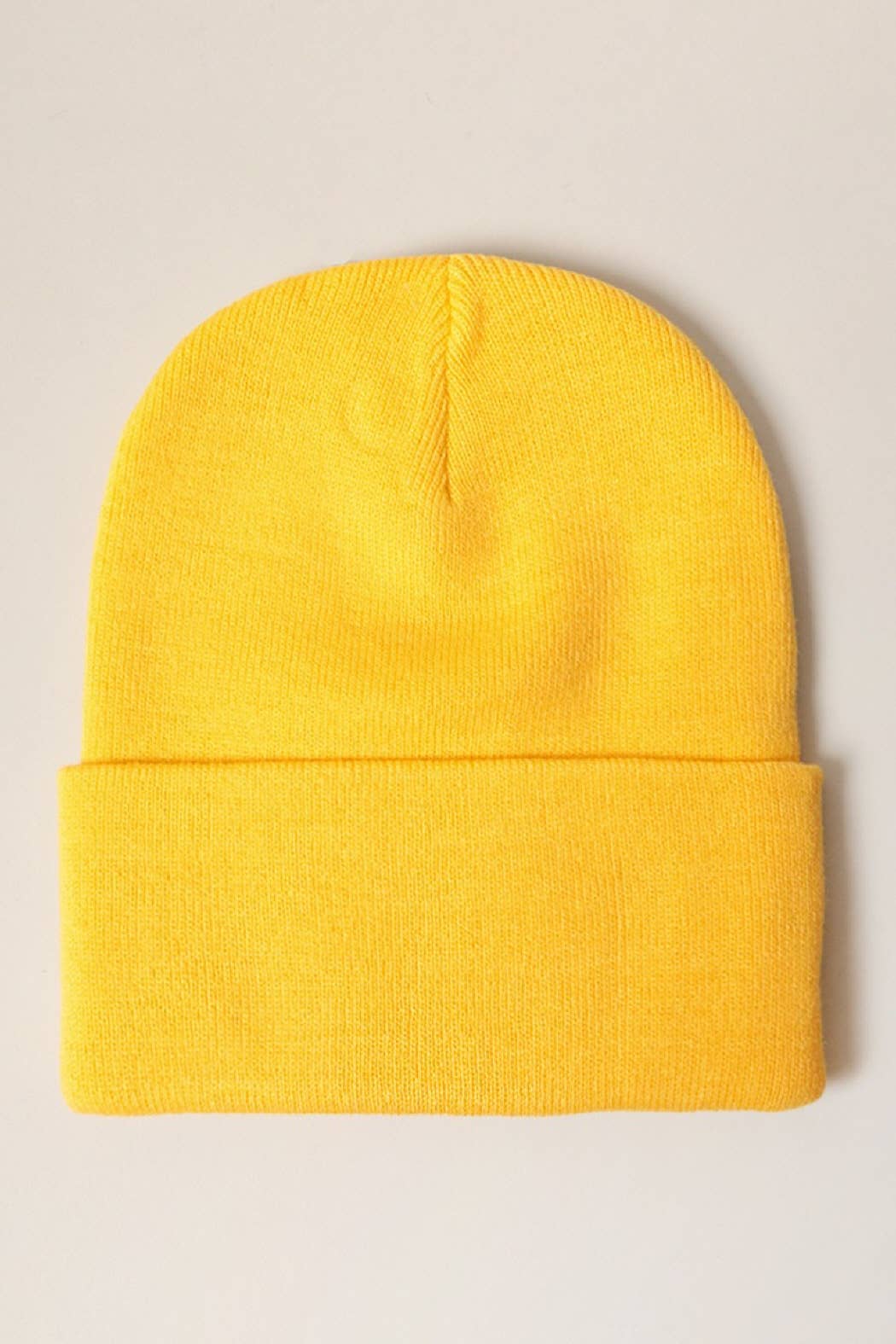 Winter Solid Color Cuff Knitted Beanie Hat