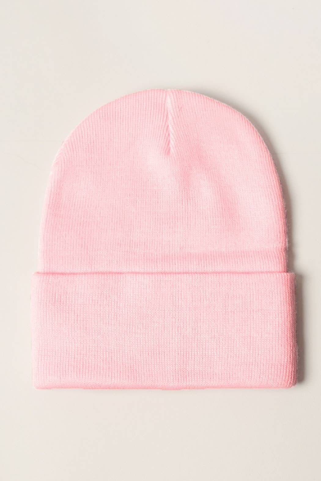 Winter Solid Color Cuff Knitted Beanie Hat