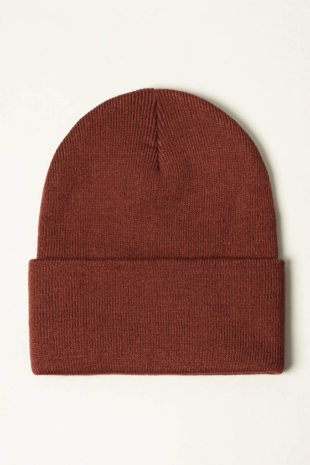 Winter Solid Color Cuff Knitted Beanie Hat