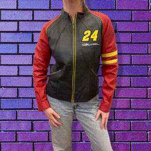 90s Leather Nascar Jacket