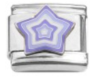Purple Star Italian Charm