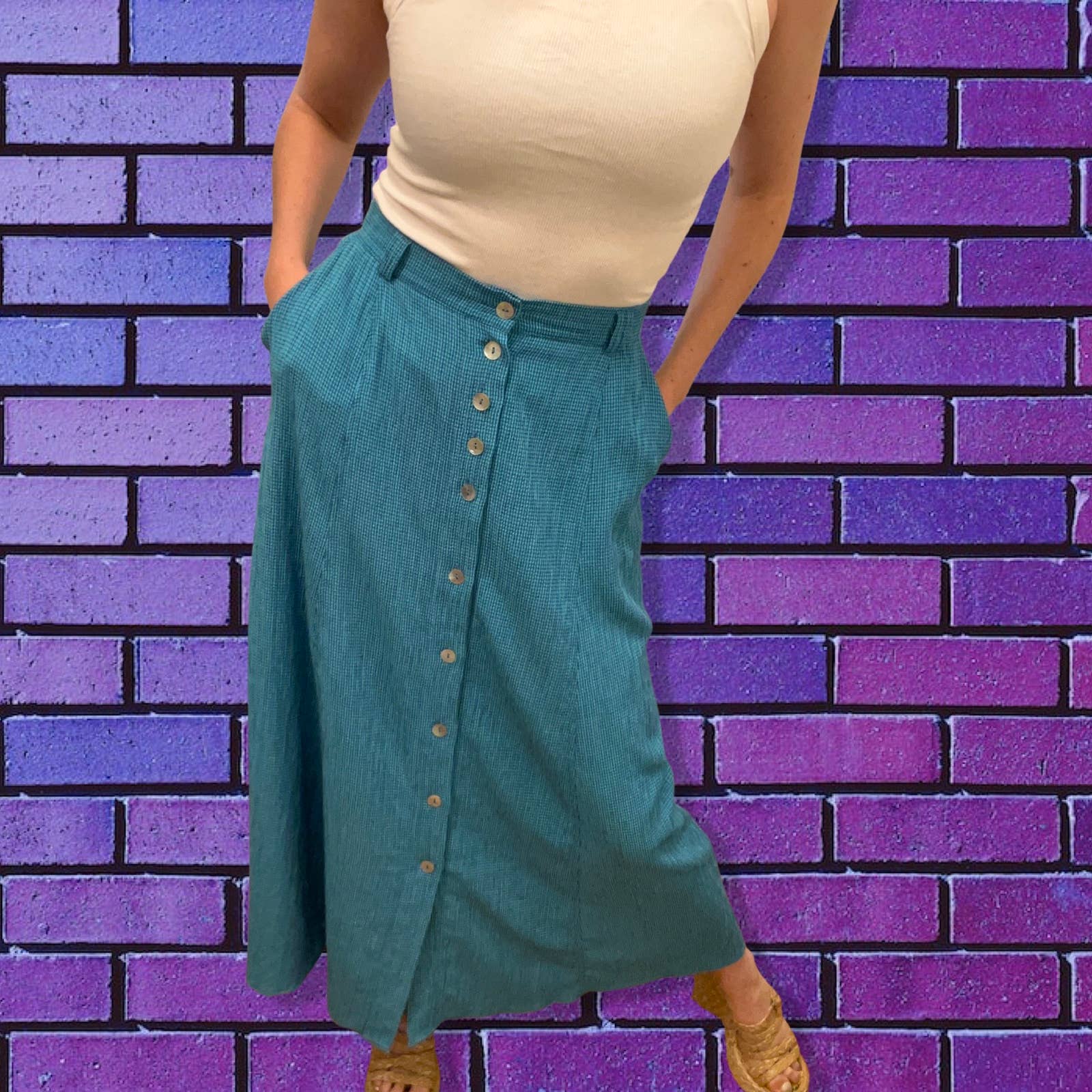 90s Italian Midi Skirt