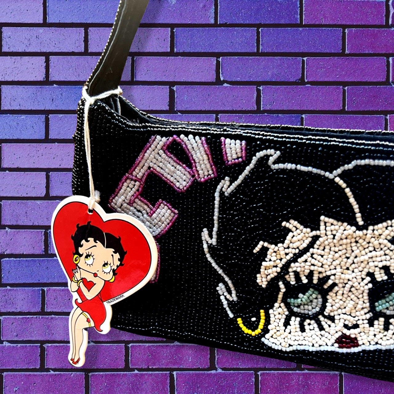 Betty Boop Hand Beaded Bag