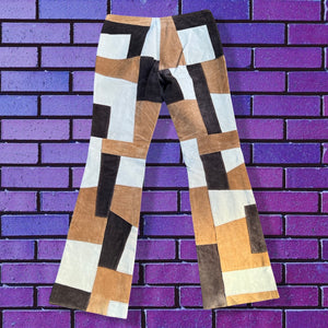 Y2K Patchwork Suede Pants