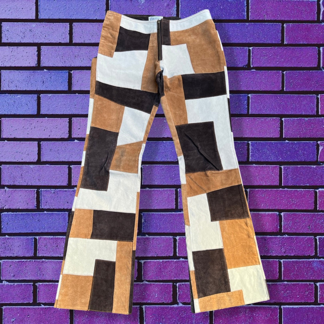 Y2K Patchwork Suede Pants